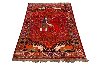 Lot 54 - A FINE PICTORIAL QASHQAI RUG, SOUTH-WEST PERSIA
