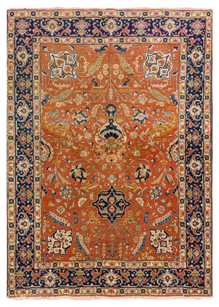 Lot 55 - A FINE ANTIQUE TABRIZ RUG, NORTH-WEST PERSIA