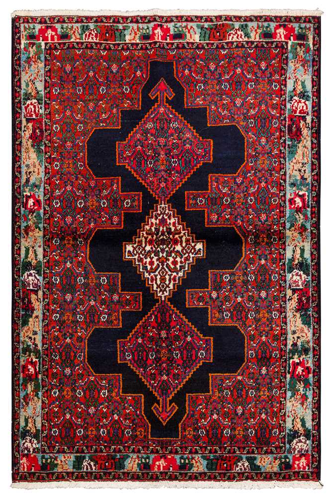 Lot 56 - A FINE SENNEH RUG, WEST PERSIA