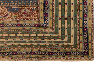 Lot 58 - AN ANTIQUE GHIORDES RUG, TURKEY