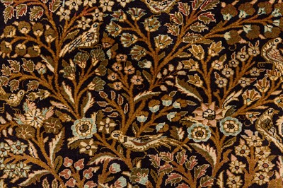 Lot 10 - A VERY FINE SILK QUM RUG, CENTRAL PERSIA