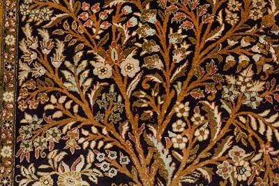 Lot 10 - A VERY FINE SILK QUM RUG, CENTRAL PERSIA
