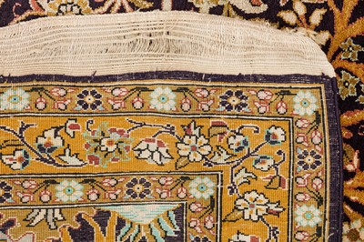 Lot 10 - A VERY FINE SILK QUM RUG, CENTRAL PERSIA