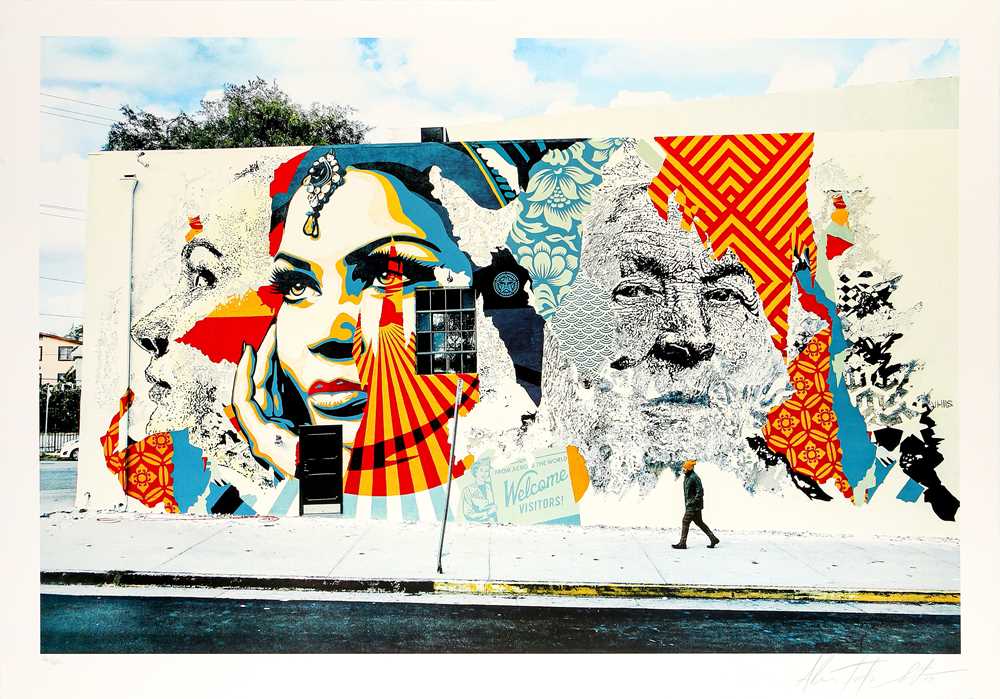 Lot 315 - Shepard Fairey (American b. 1970) and Vhils (Portugese b. 1987)