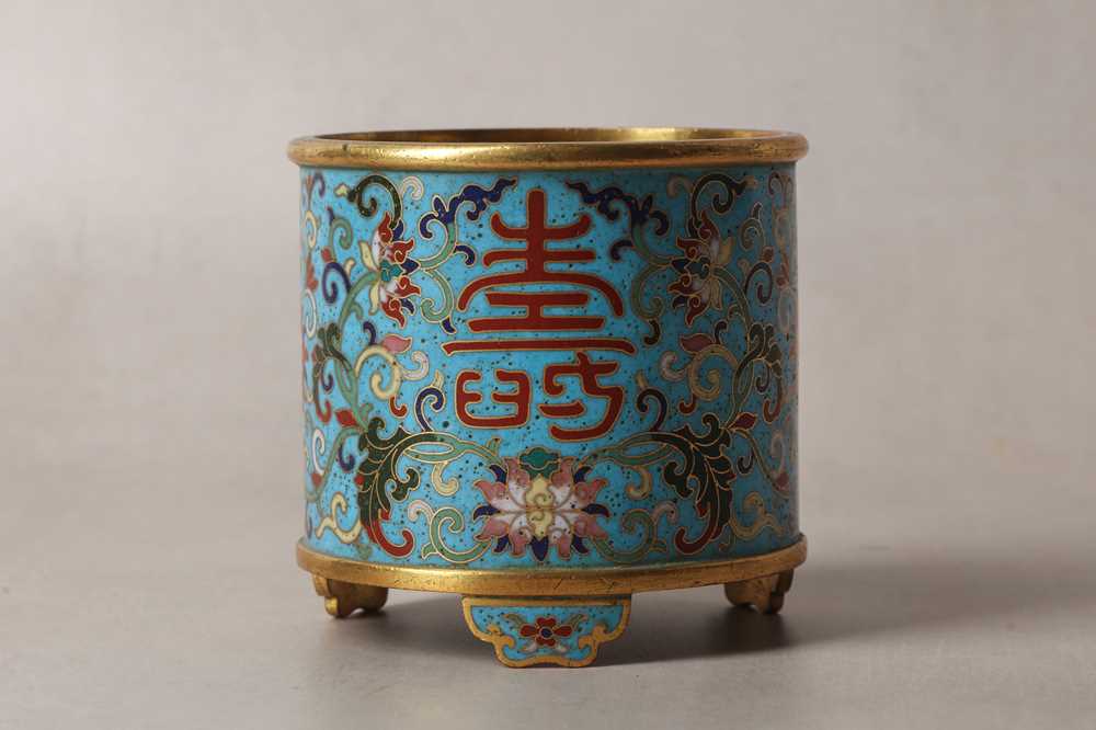 Lot 21 - A FINE AND RARE CHINESE CLOISONNÉ ENAMEL CENSER