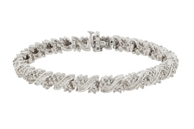 Lot 145 - A DIAMOND BRACELET