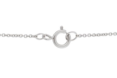 Lot 109 - A PINK AND WHITE DIAMOND PENDANT NECKLACE