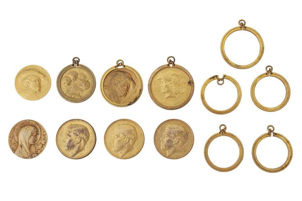 Lot 21 - EDMOND-HENRI BECKER (FRENCH, 1871-1971), FOUR GILT METAL MEDALS
