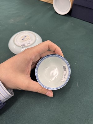 Lot 528 - A CHINESE BLUE AND WHITE NANKING CARGO CUP AND SAUCER