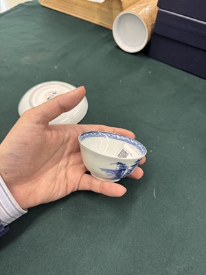 Lot 528 - A CHINESE BLUE AND WHITE NANKING CARGO CUP AND SAUCER