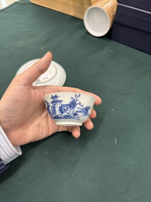 Lot 528 - A CHINESE BLUE AND WHITE NANKING CARGO CUP AND SAUCER