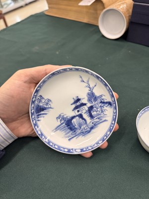 Lot 528 - A CHINESE BLUE AND WHITE NANKING CARGO CUP AND SAUCER
