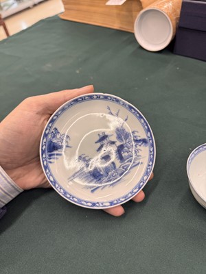 Lot 528 - A CHINESE BLUE AND WHITE NANKING CARGO CUP AND SAUCER