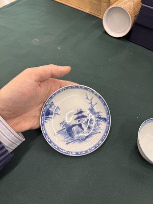 Lot 528 - A CHINESE BLUE AND WHITE NANKING CARGO CUP AND SAUCER