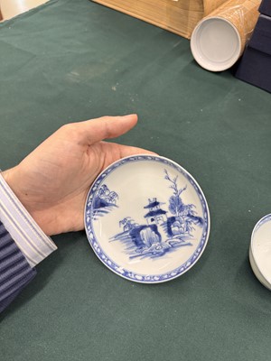 Lot 528 - A CHINESE BLUE AND WHITE NANKING CARGO CUP AND SAUCER