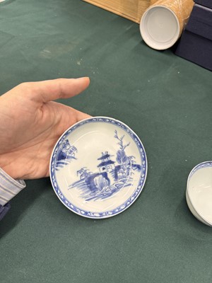 Lot 528 - A CHINESE BLUE AND WHITE NANKING CARGO CUP AND SAUCER