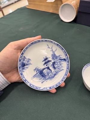 Lot 528 - A CHINESE BLUE AND WHITE NANKING CARGO CUP AND SAUCER
