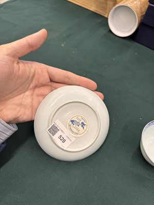 Lot 528 - A CHINESE BLUE AND WHITE NANKING CARGO CUP AND SAUCER