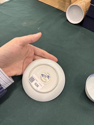 Lot 528 - A CHINESE BLUE AND WHITE NANKING CARGO CUP AND SAUCER