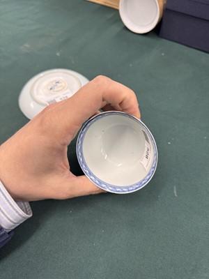 Lot 528 - A CHINESE BLUE AND WHITE NANKING CARGO CUP AND SAUCER