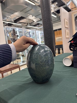 Lot 109 - A Chinese Yixing Jun-imitation 'yijun' vase, Qing Dynasty, 19th Century, signed Ge Mingxiang zhi
