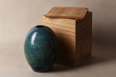 Lot 109 - A Chinese Yixing Jun-imitation 'yijun' vase, Qing Dynasty, 19th Century, signed Ge Mingxiang zhi