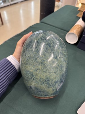 Lot 109 - A Chinese Yixing Jun-imitation 'yijun' vase, Qing Dynasty, 19th Century, signed Ge Mingxiang zhi