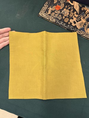 Lot 135 - TWO CHINESE SILK EMBROIDERED RANK BADGES, BUZI