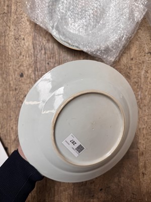 Lot 287 - A PAIR OF RARE CHINESE EN-GRISAILLE 'FORTUNE TELLER' DISHES