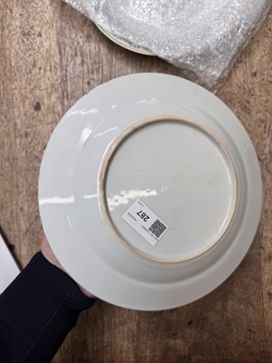 Lot 287 - A PAIR OF RARE CHINESE EN-GRISAILLE 'FORTUNE TELLER' DISHES