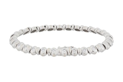 Lot 225 - A diamond line bracelet
