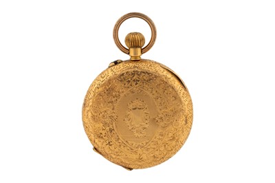 Lot 472 - Antique 18k Gold Open-Faced Fob Watch