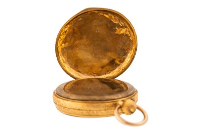 Lot 472 - Antique 18k Gold Open-Faced Fob Watch