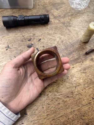 Lot 92 - THREE CHINESE ARCHAISTIC JADE CARVINGS