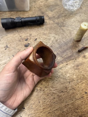 Lot 92 - THREE CHINESE ARCHAISTIC JADE CARVINGS