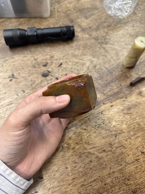 Lot 92 - THREE CHINESE ARCHAISTIC JADE CARVINGS