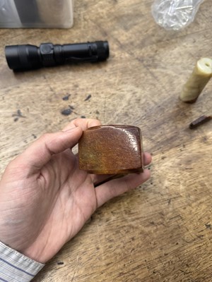 Lot 92 - THREE CHINESE ARCHAISTIC JADE CARVINGS