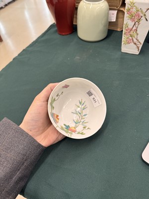 Lot 931 - A CHINESE FAMILLE-ROSE 'BITTER MELON' BOWL