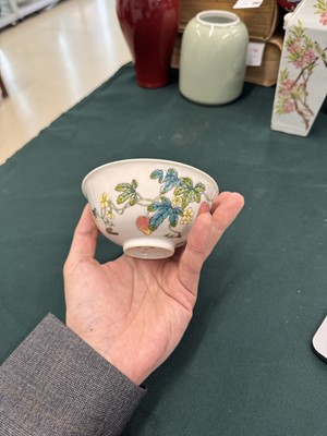 Lot 931 - A CHINESE FAMILLE-ROSE 'BITTER MELON' BOWL