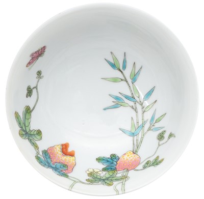 Lot 931 - A CHINESE FAMILLE-ROSE 'BITTER MELON' BOWL