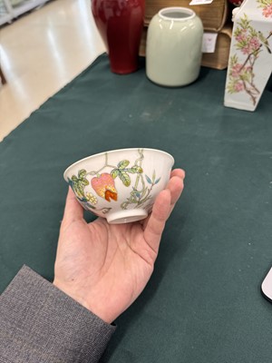 Lot 931 - A CHINESE FAMILLE-ROSE 'BITTER MELON' BOWL