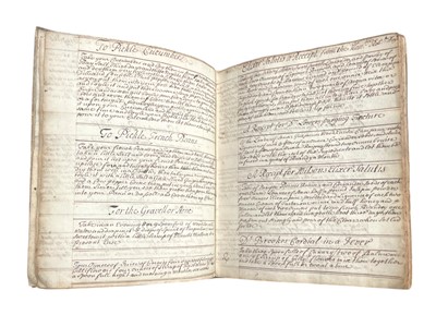 Lot 101 - Early 18th. Manuscript Recipe Book