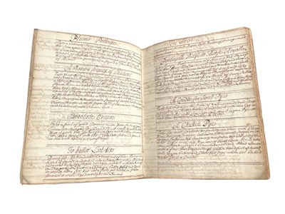 Lot 101 - Early 18th. Manuscript Recipe Book