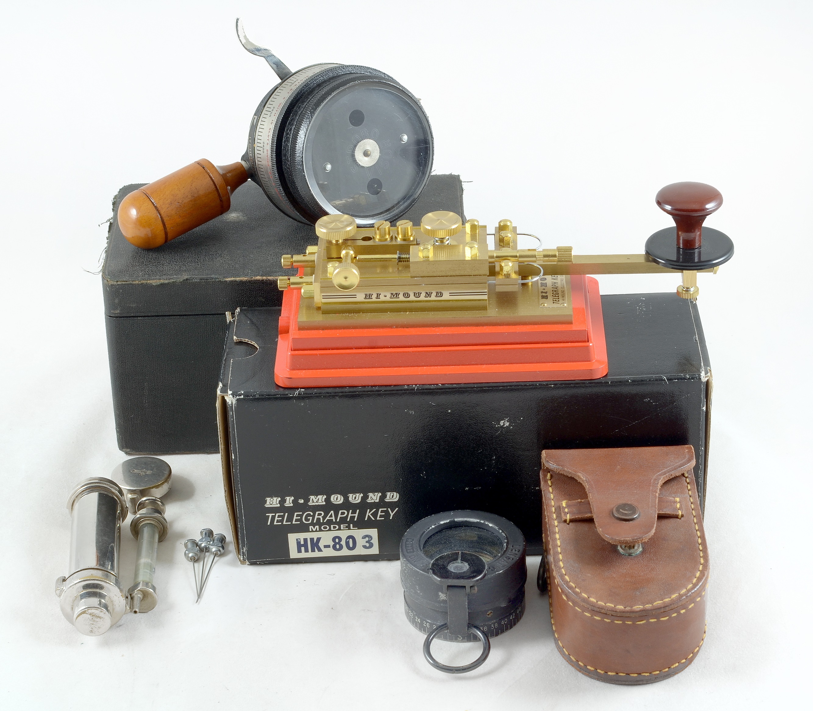 Lot 465 - Hi Mound HK-803 Morse Telegraph Key & Others