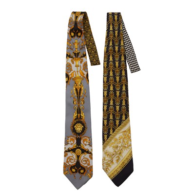 Lot 686 - Versace Silk Ties Collection of Two