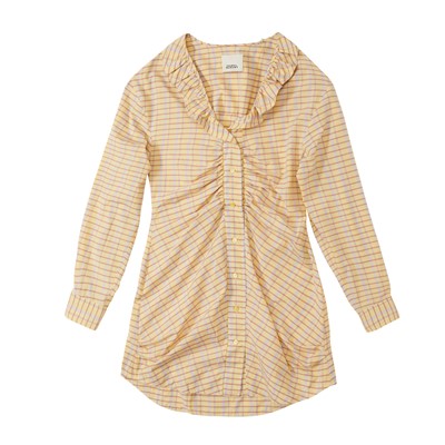 Lot 613 - Isabel Marant Yellow Check Mini Dress - Size 42