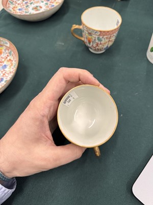 Lot 496 - A pair of Chinese enamelled cups and a pair of dishes, 19th - 20th century