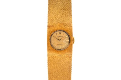 Lot 443 - Lady's Rolex Powered 18k Gold Bracelet Watch