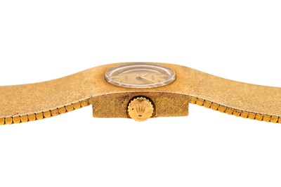 Lot 443 - Lady's Rolex Powered 18k Gold Bracelet Watch
