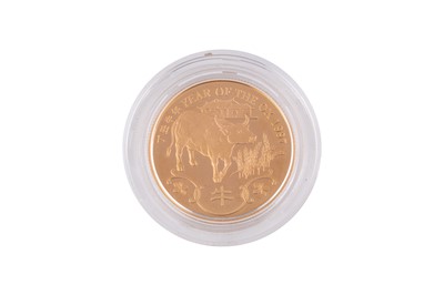 Lot 168 - A HONG KONG GOLD LUNER HONG KONG GOLD LUNER MEDAL-YEAR OF THE OX 1997